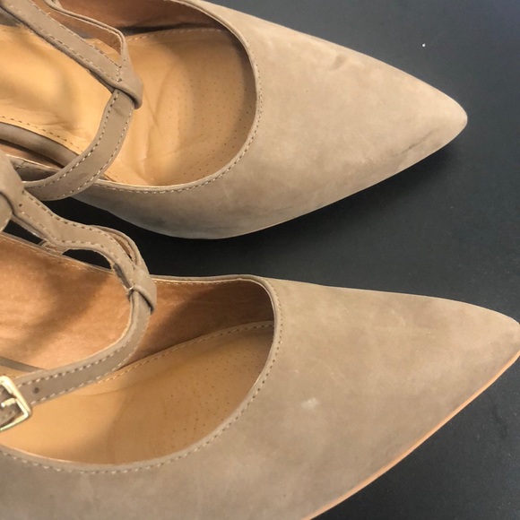 Corso Como Tan Suede Strappy Pumps - Picture 2 of 6